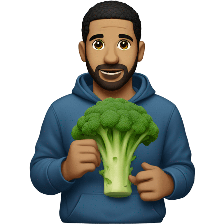 Drake with broccoli emoji