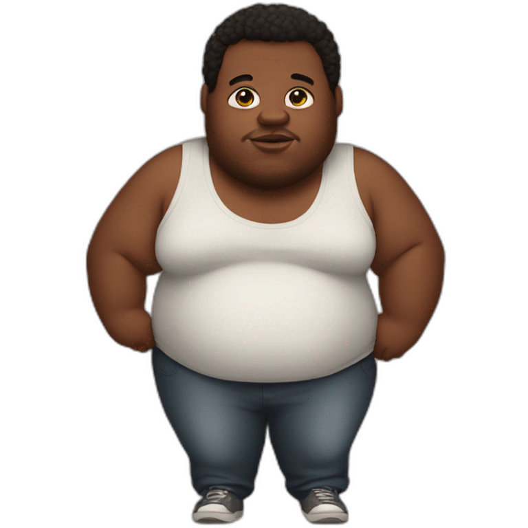 fat pregnant black man emoji