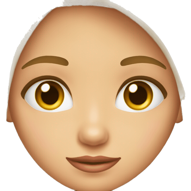 niña pelo largo ojos cafes emoji