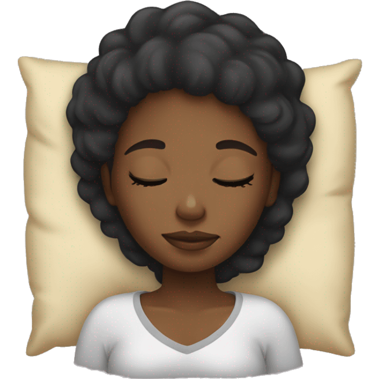 Black girl sleeping  emoji