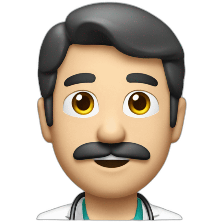 doctor que tiene gorra de Mario Bros emoji