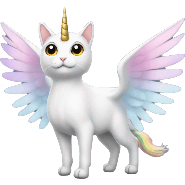 Unicorn cat with wings emoji