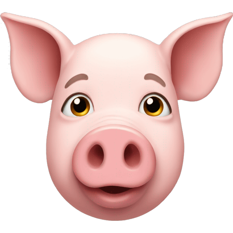 A pig emoji