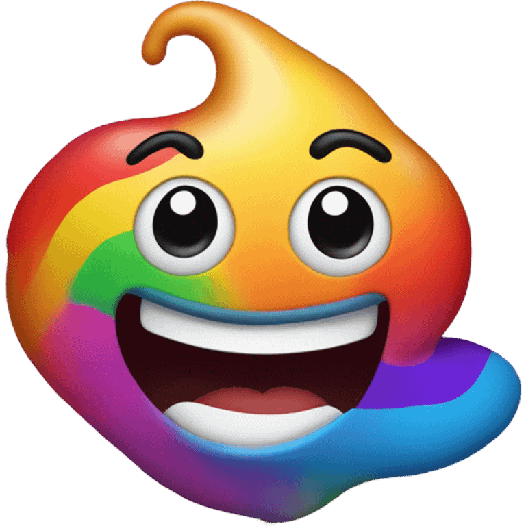 Rainbow poop emoji