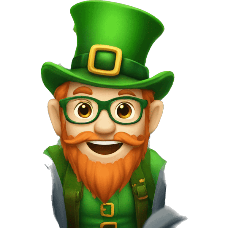 Leprechaun on a plane emoji