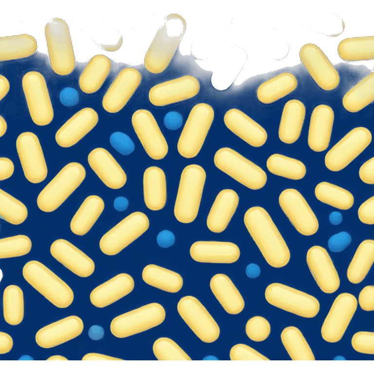 PILLS IN BLUE OUTLINE emoji