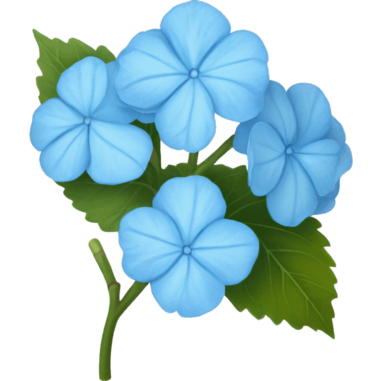 Light blue hydrangea emoji