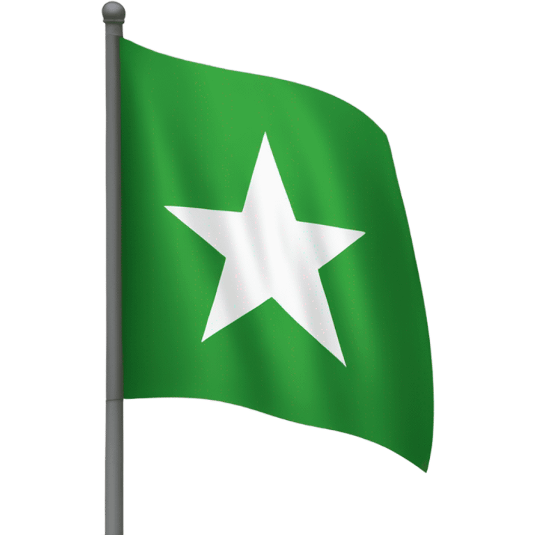 Take this flag 🇸🇱 and put a white perfect star In the middle of the top green colored part emoji