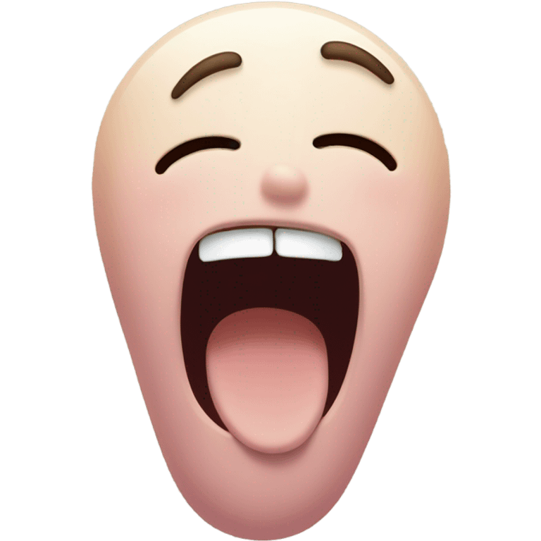 Pastel yawning emoji emoji