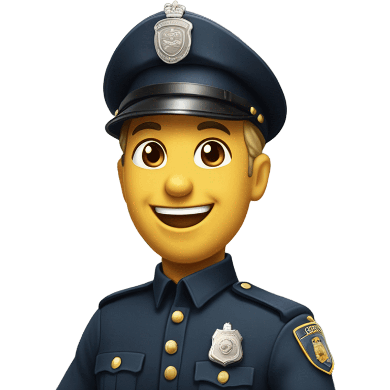 Police officer laughing historically  emoji