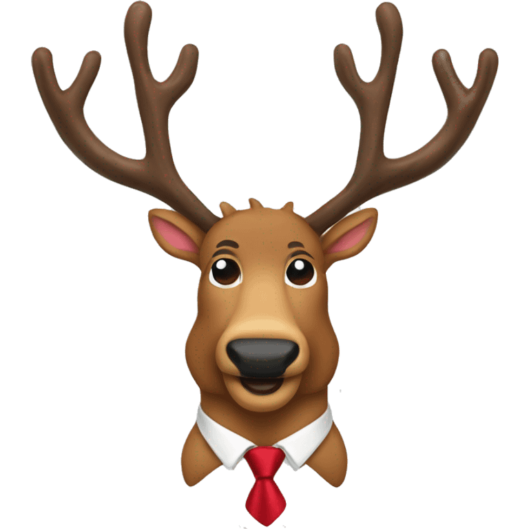 Raindeer with tie bow emoji