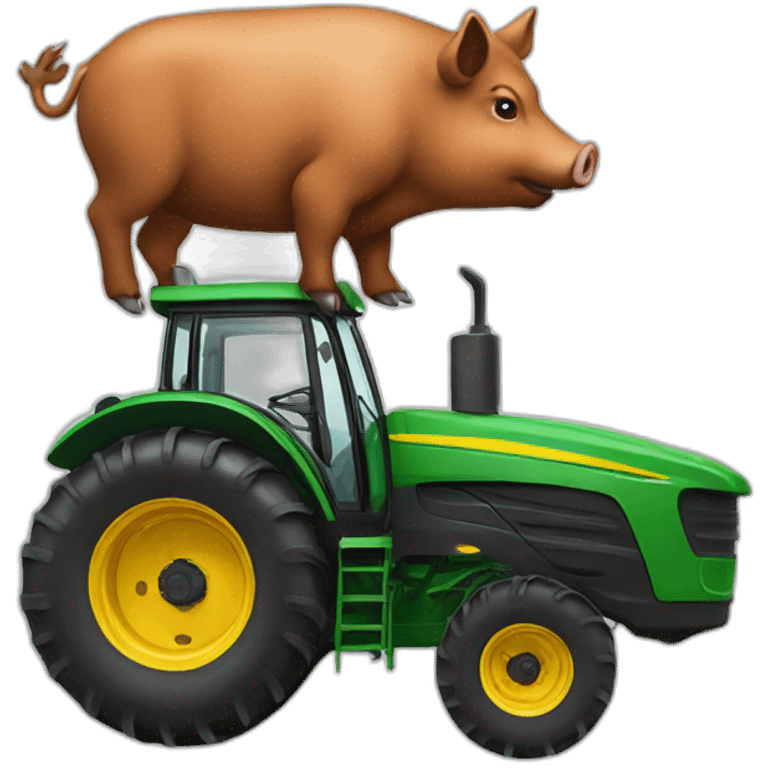 boar on tractor emoji