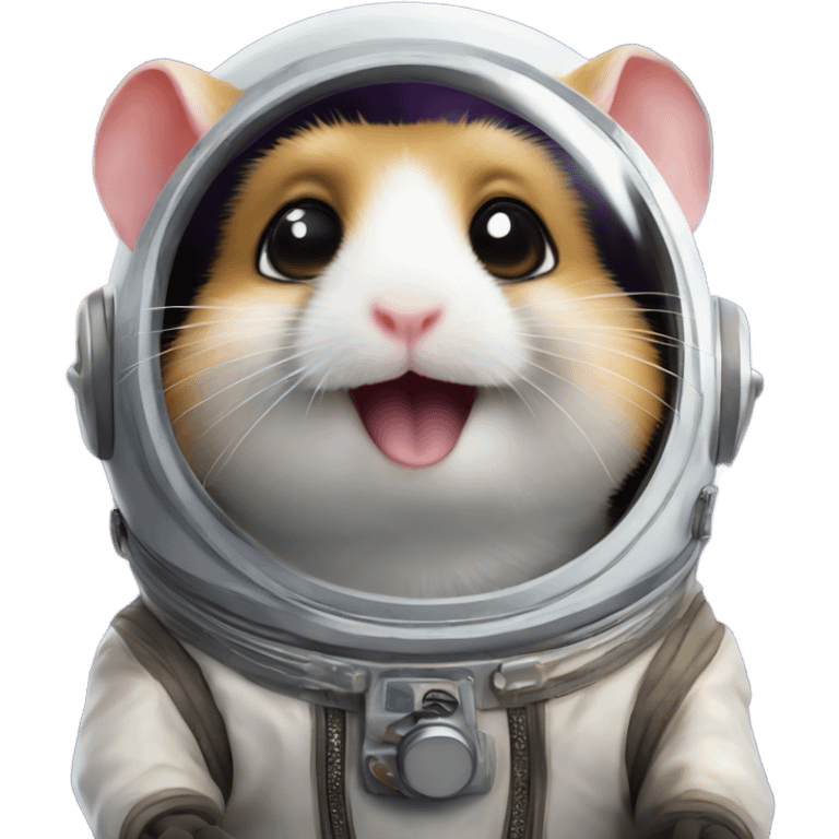 A cute hamster in space emoji