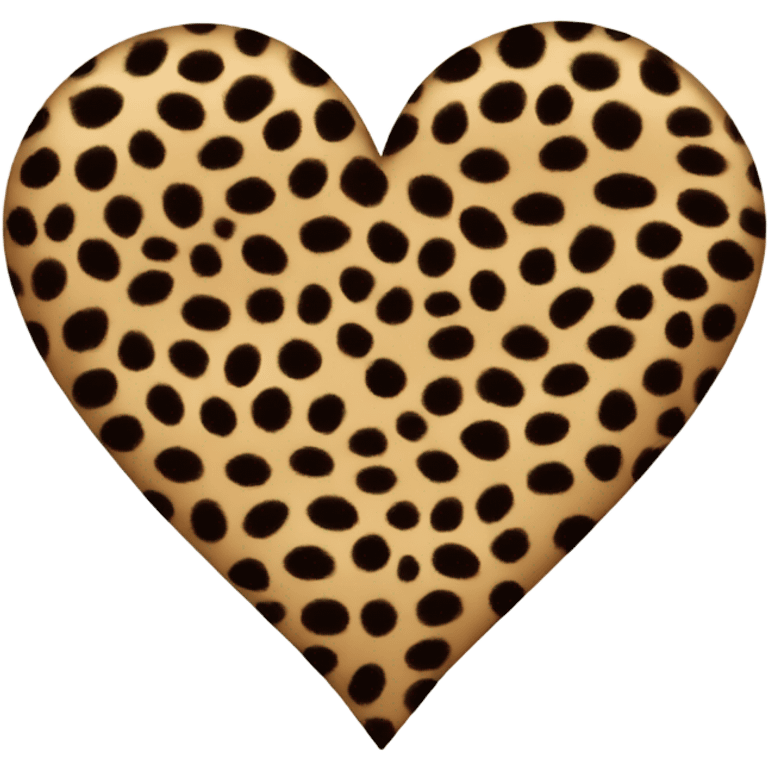 Leopard print heart emoji