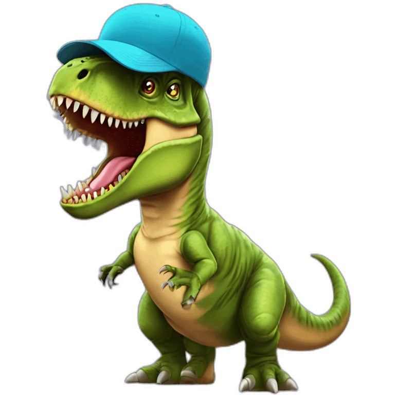 T rex with a cap Versace and vape   emoji