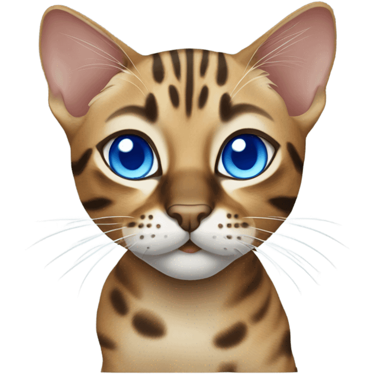 Bengal cat with blue eyes emoji