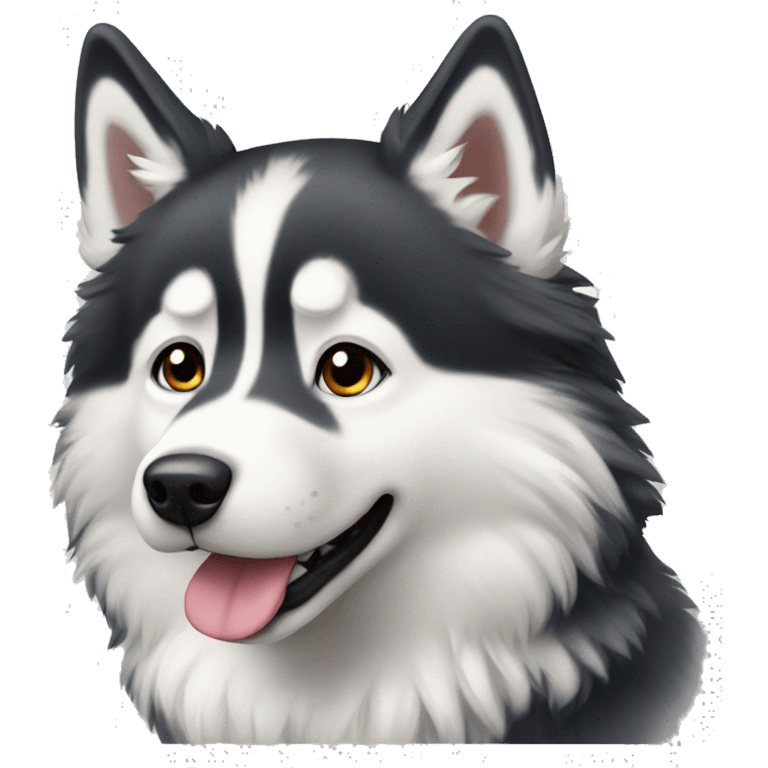 fluffy husky dog emoji