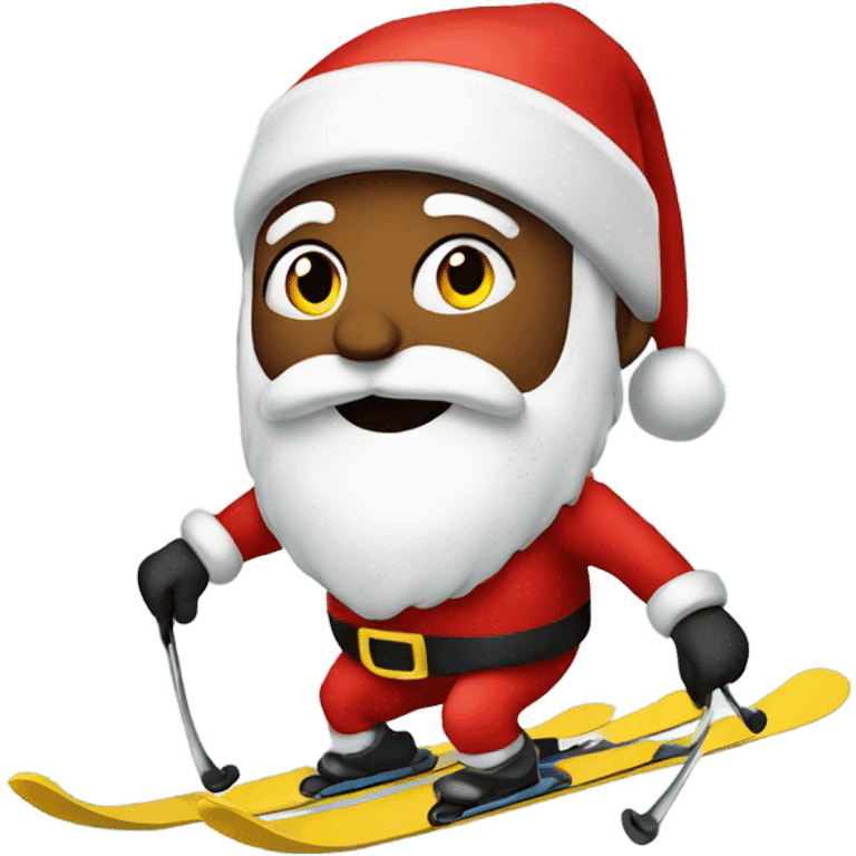 Santa Skiing  emoji