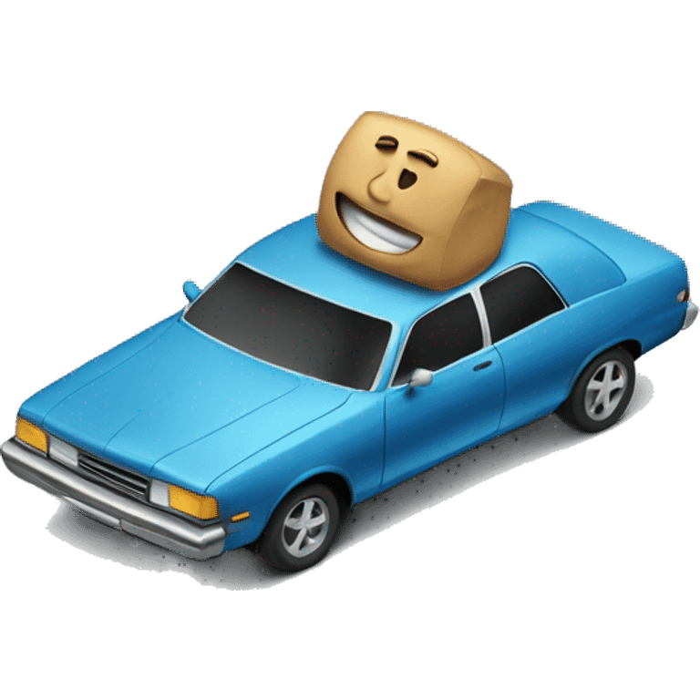 guy on top of car emoji