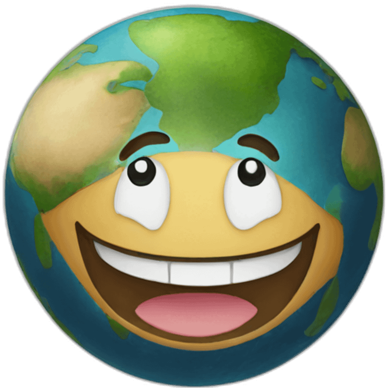 earth happy face emoji