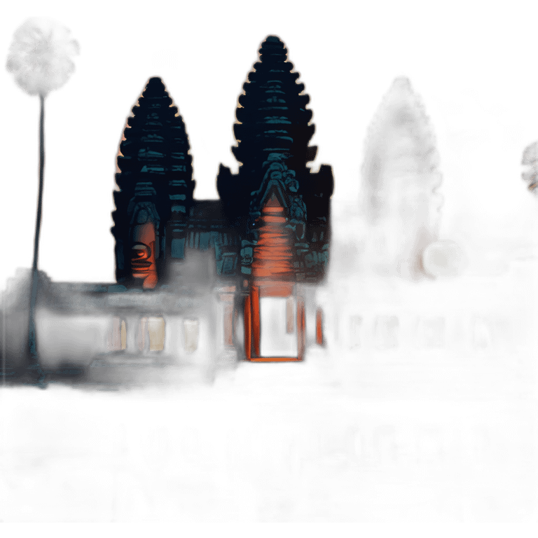 Angkor watt cambodia sunset emoji