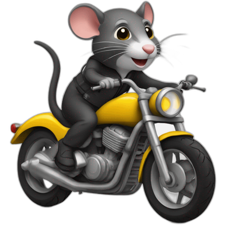 Rat sur moto emoji