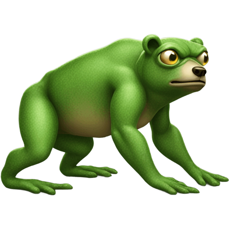 frog mixed with bear emoji