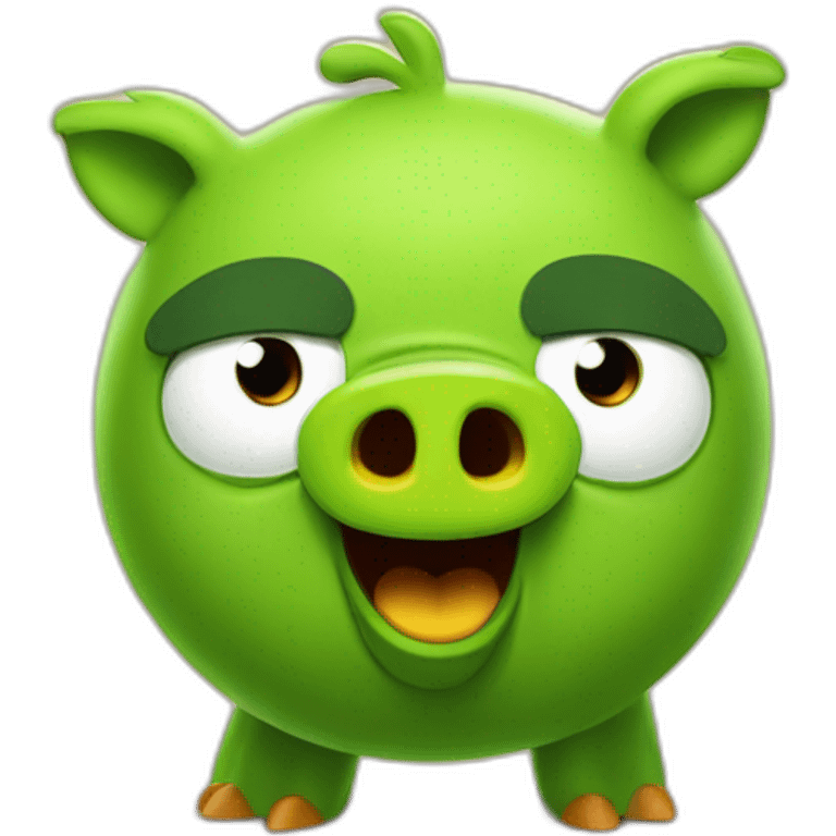 The green pig from Angry Birds rules the birds emoji