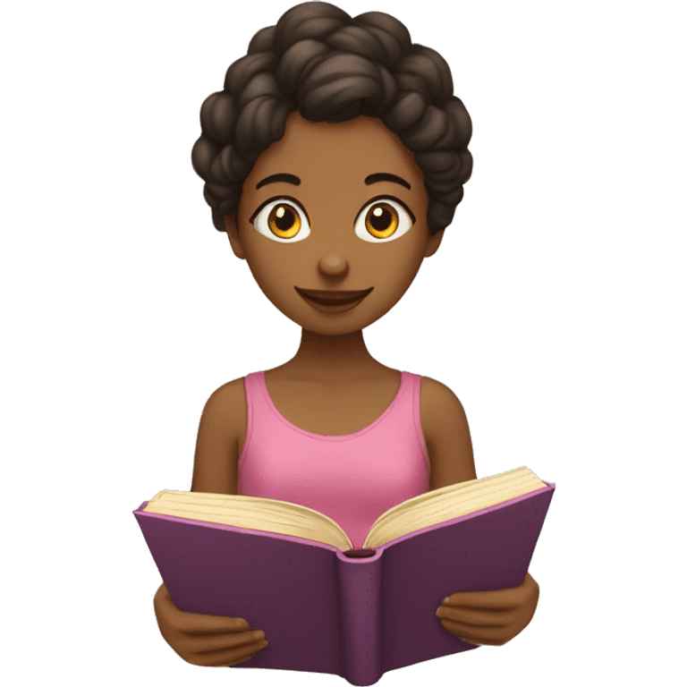 fille énervée qui lis un livre emoji