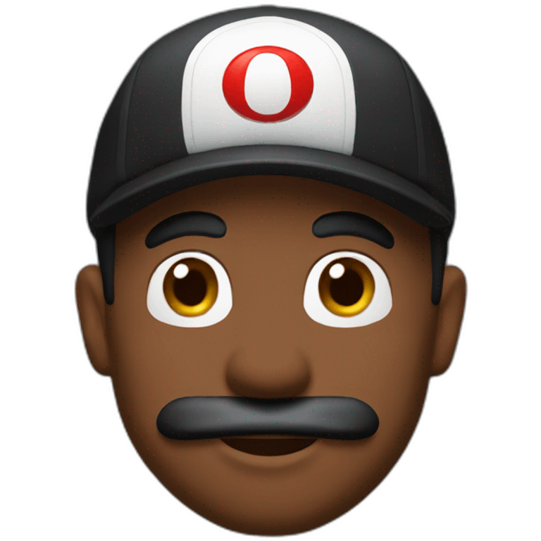 black mario cap emoji