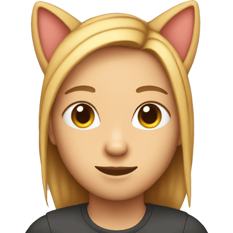 Person with cat ears and tail emoji