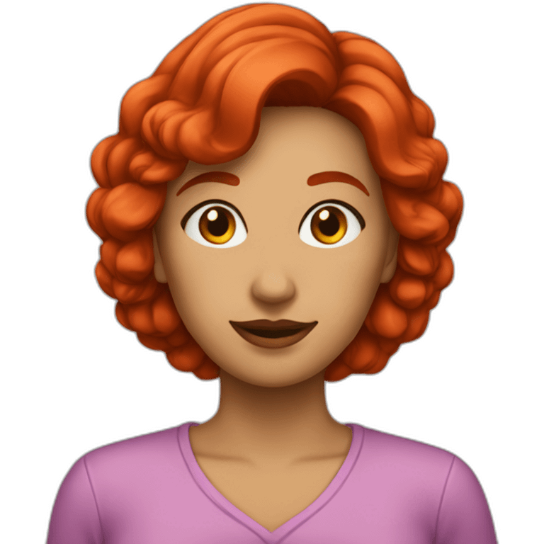 Señora de pelo rojo emoji