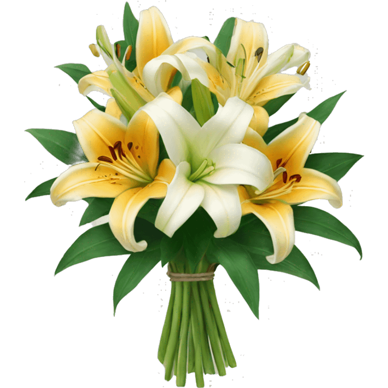 a bouquet of Lillies emoji