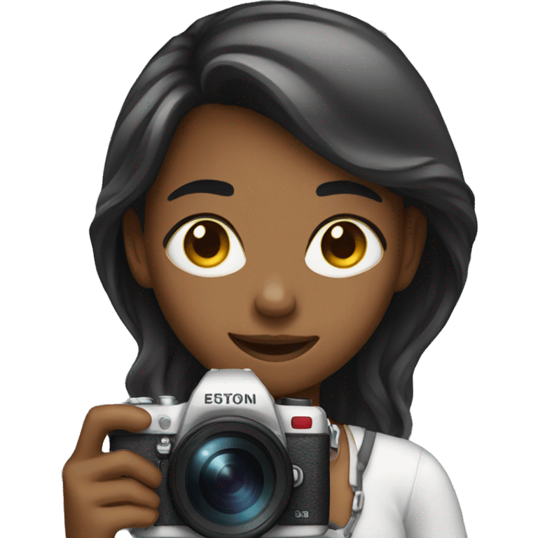 Girl taking picture  emoji