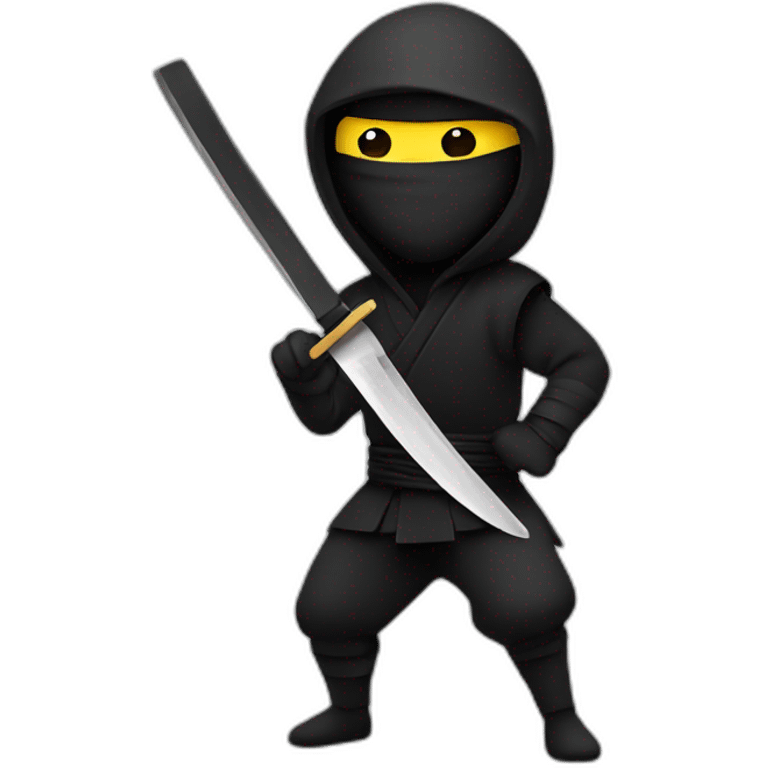  A ninja with knife emoji