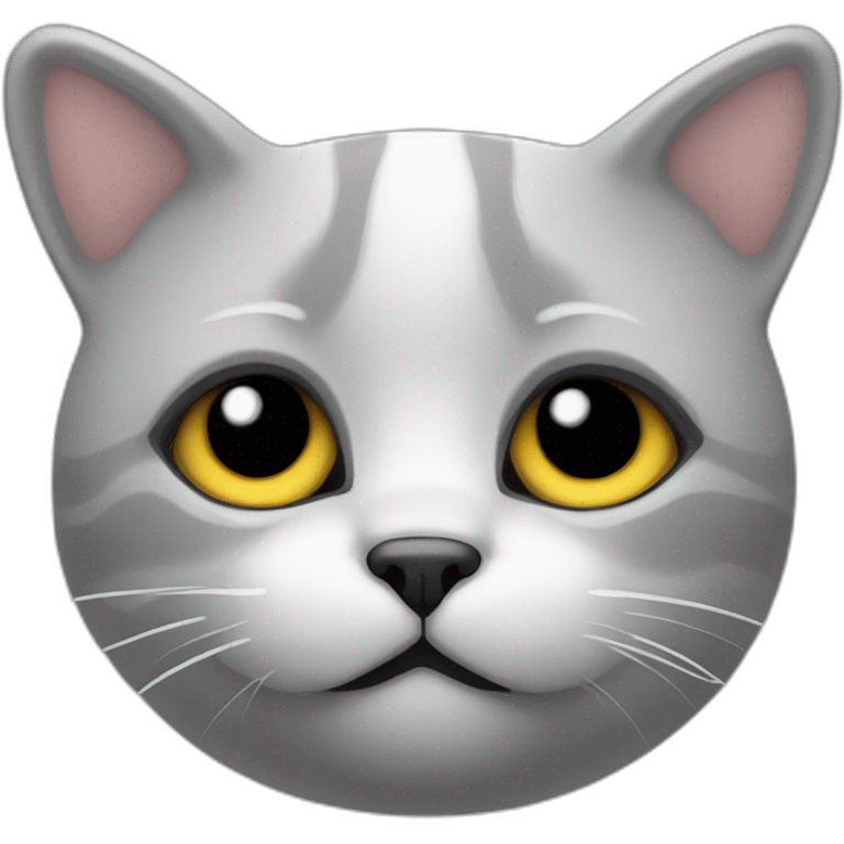 Chat gris clair qui rêve en dormant emoji