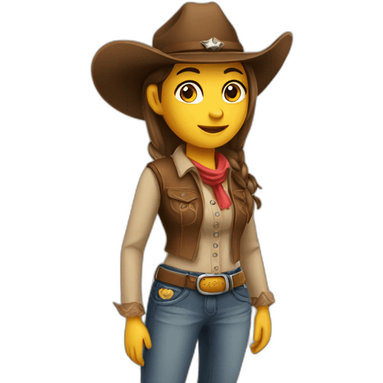 yee-haw girl emoji