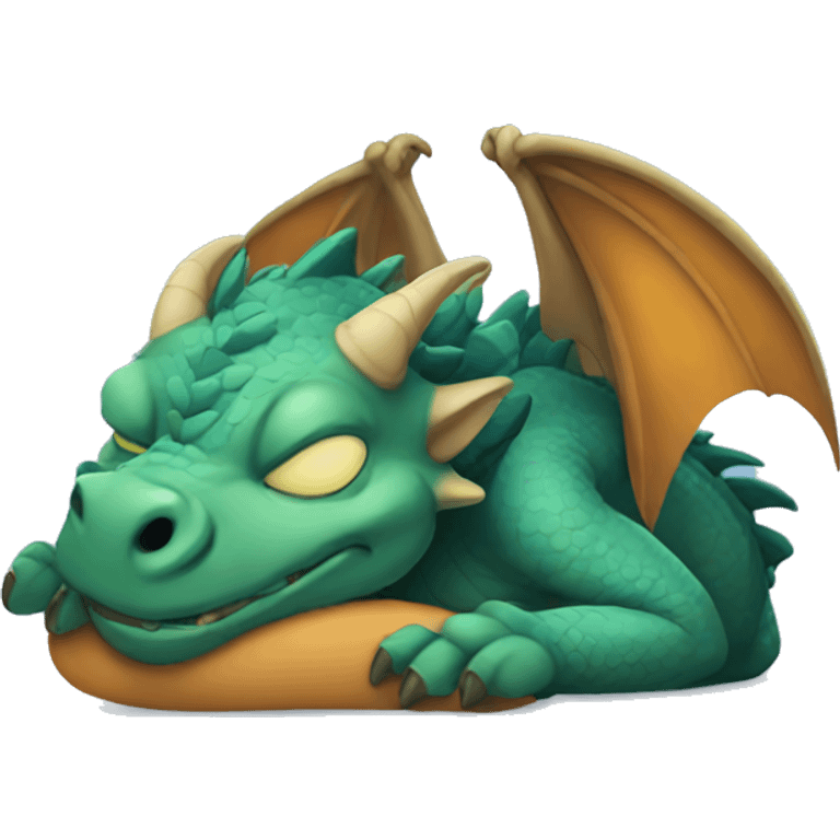 Sleepy dragon emoji