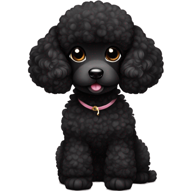 black poodle baby cute kawaii little emoji