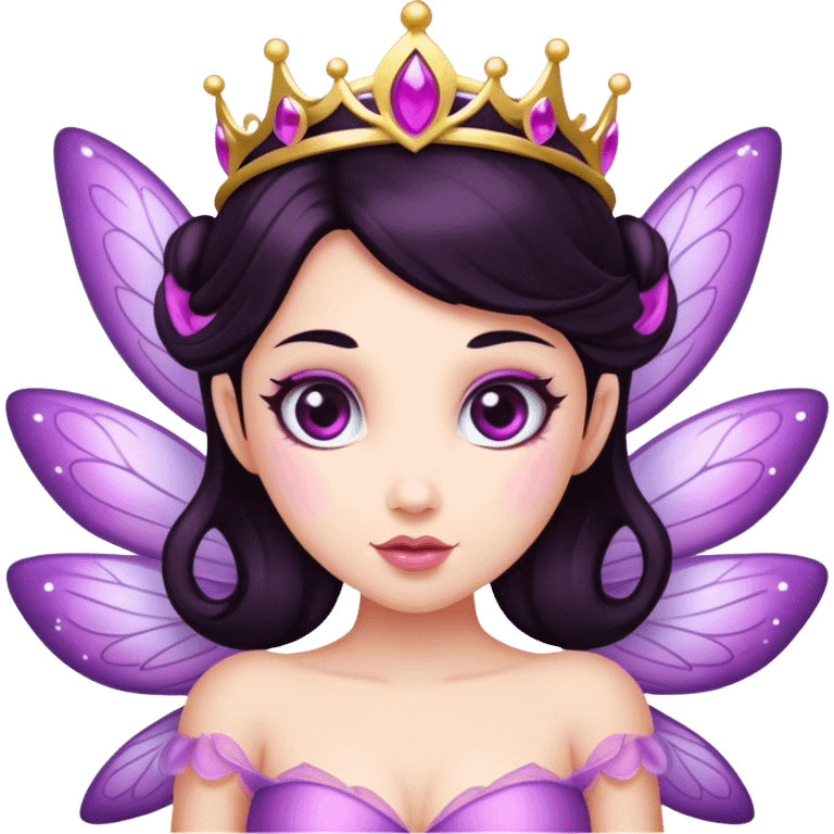 sugar plum fairy with dark hair  emoji