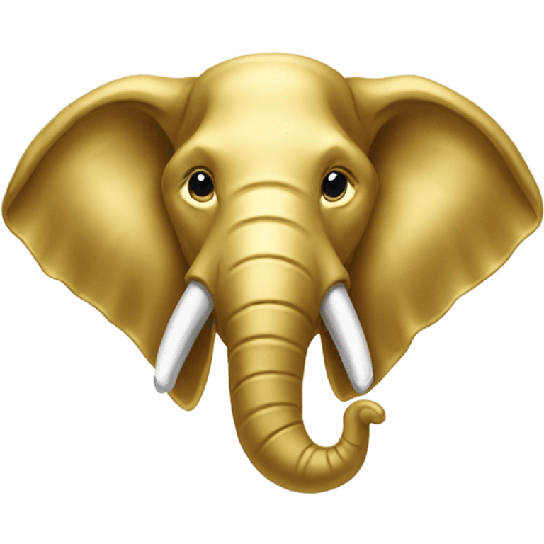 Gold elephant teeth  emoji