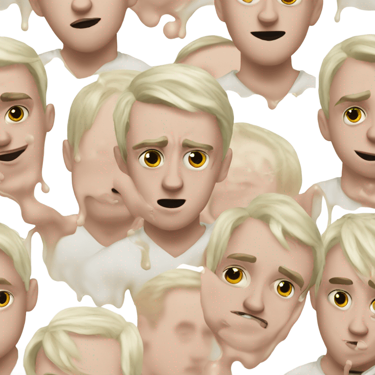 raco malfoy with milk stains on his face emoji