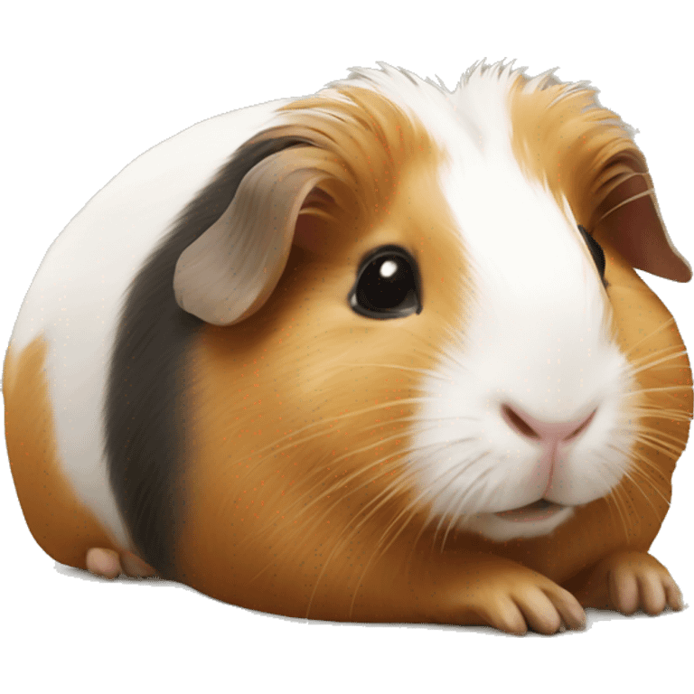 Guineapig laying down very cute but realistic emoji