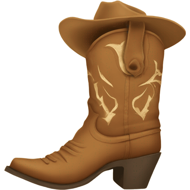 Cowgirl boot emoji