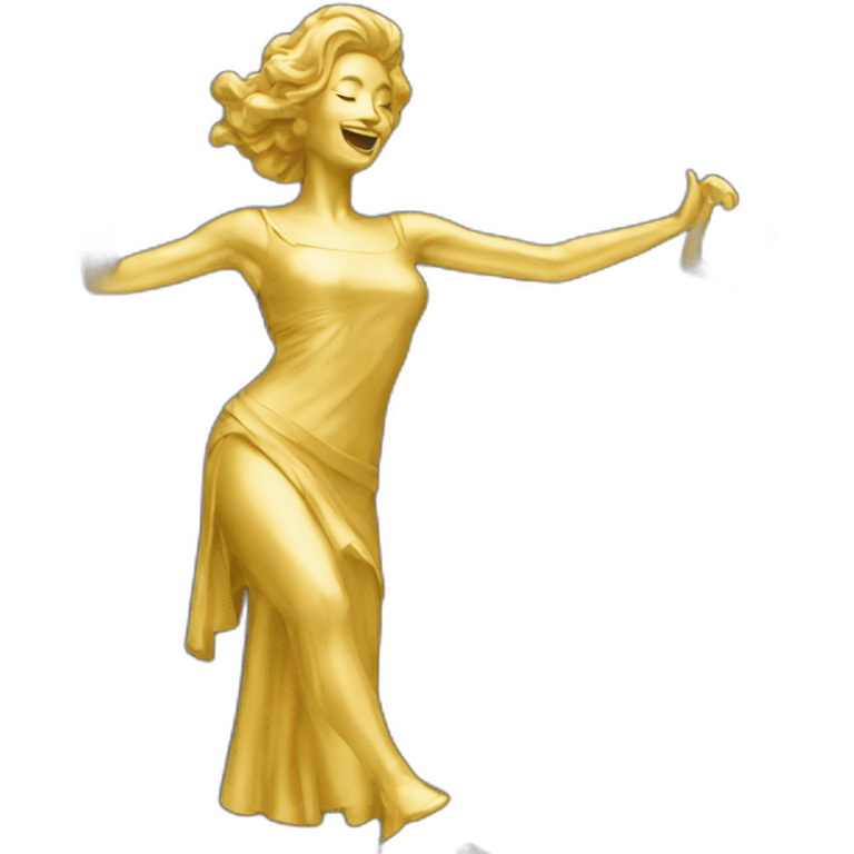 WOEMN DANCING STATUE GOLD emoji