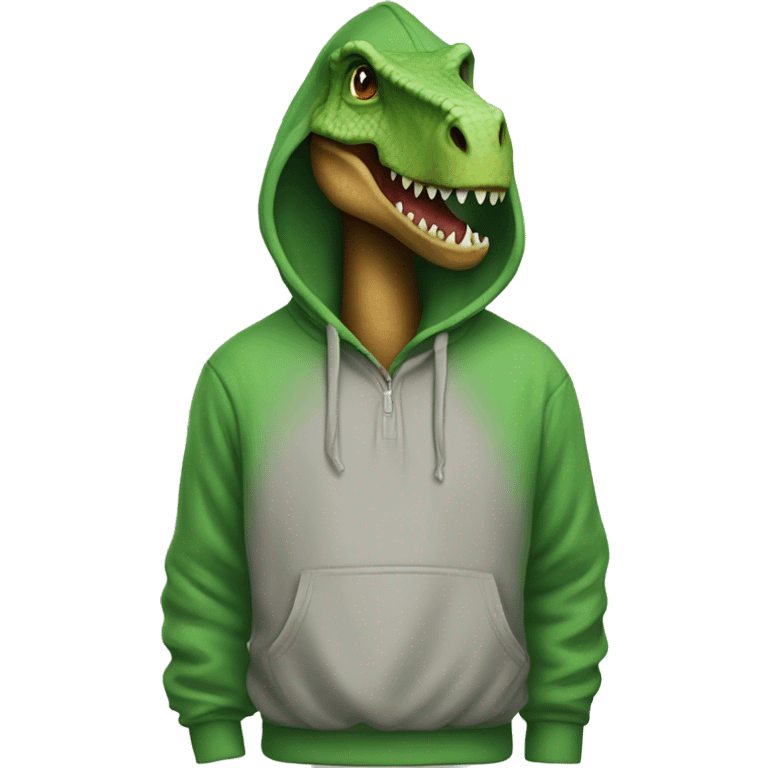 Dinosaur in a hoodie  emoji