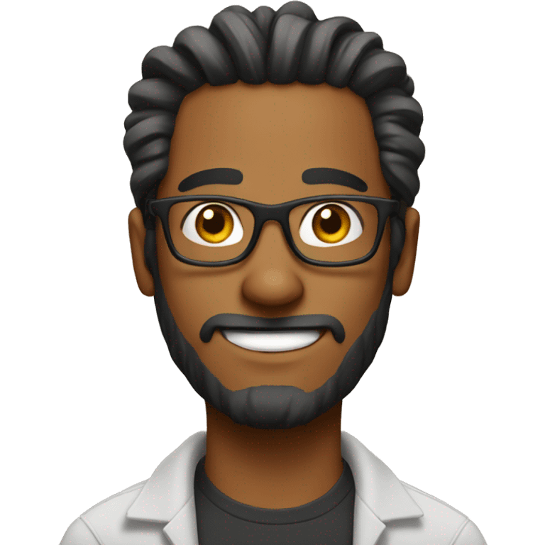 geek dude with man bun emoji