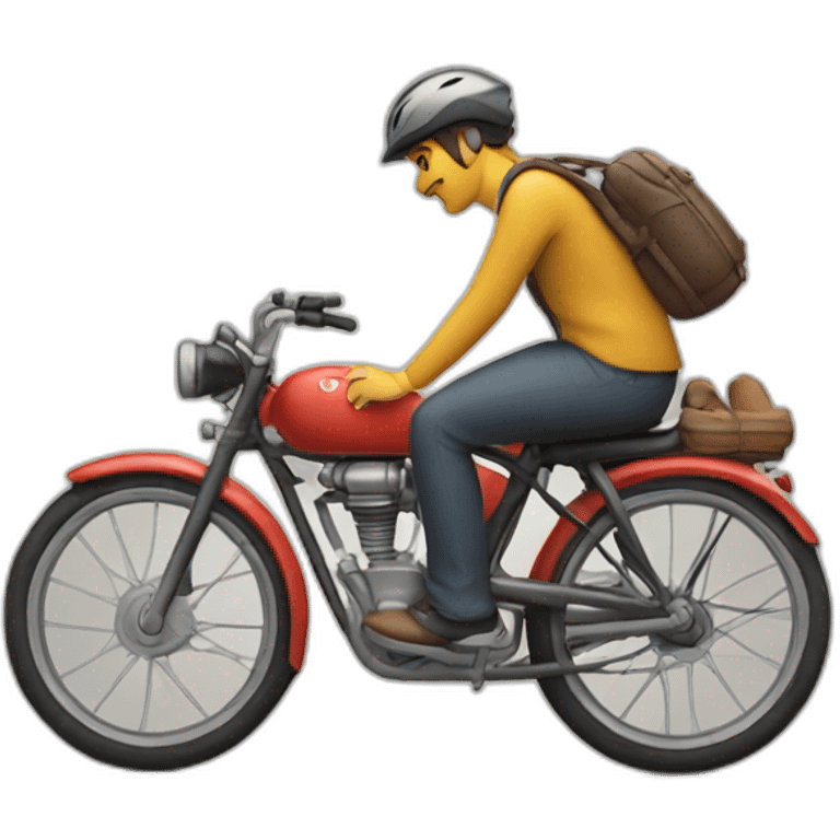 Bike with person emoji