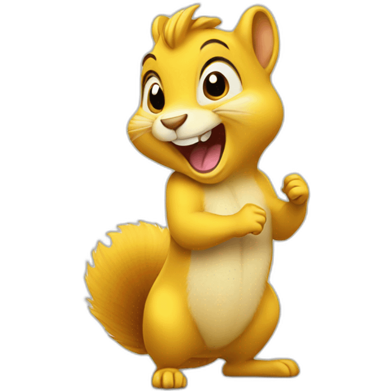 cheerful yellow squirrel emoji