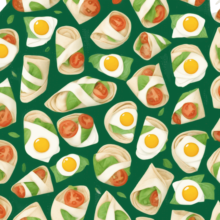 spinach feta egg white tomato wrap emoji